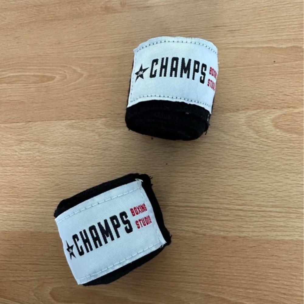 Champs Boxing Studio Black Boxing Wraps
